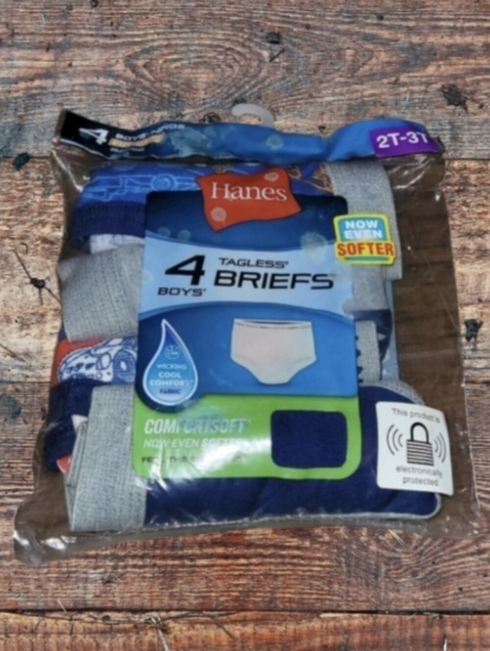 LITTLE BOY'S NIP 4 HANES TAGLESS BRIEFS SIZE 2T-3T